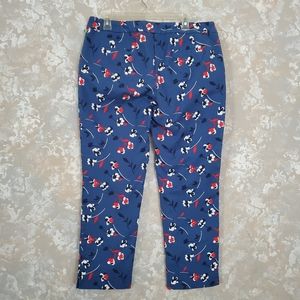 Boden Trouser Pants Size 12 R Navy Blue floral